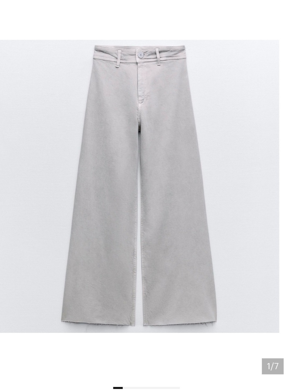 Zara Collection High Waist Marine Straight Jeans- Light grey size 4